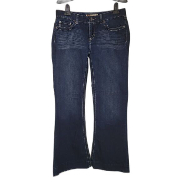 BKE Brie Dark Wash Flare Jeans - Picture 1 of 5